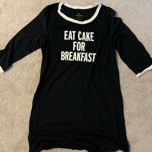 Kate Spade Nightgown “Eat Cake for Breakfast” Size L